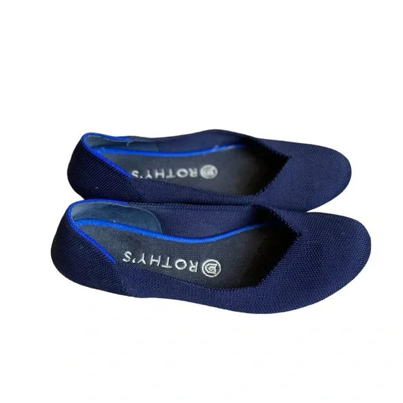 Rothy’s Navy Blue round toe ballet flat - Picture 1 of 9